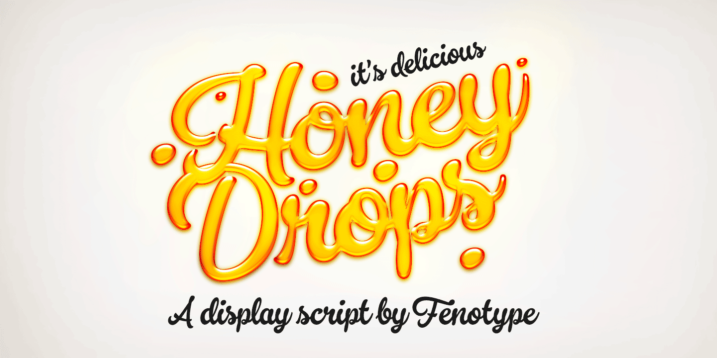 Пример шрифта Honey Drops #1